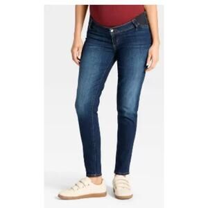 Isabel Maternity by Ingrid & Isabel Under Belly Skinny Jeans Size 4 Dark Wash